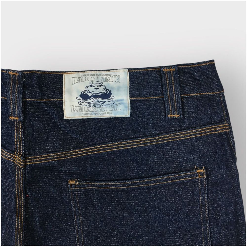 Vintage Hard Timin Jeans Blue Denim Baggy Wide Leg Y2K Mens Size 38 - Picture 2 of 9